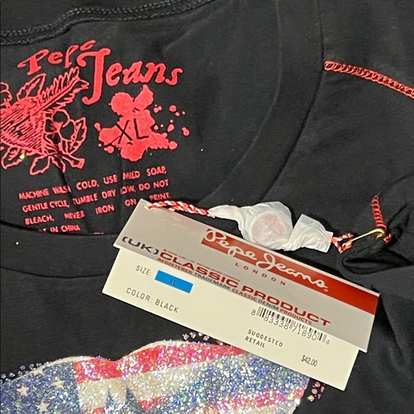 Pepe Jeans Long Sleeved Tee NWT Size XL Style Anna Kiss And Tell - Picture 3 of 6
